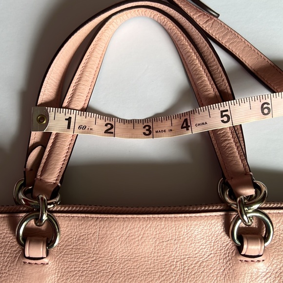 COACH EDIE SATCHEL  PINK BLUSH PEBBLED LEATHER - Picture 9 of 11